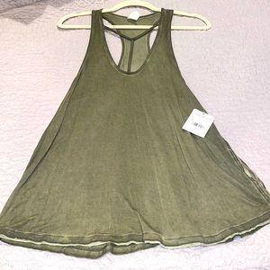 Free People Amelia Moss Green Tank Top